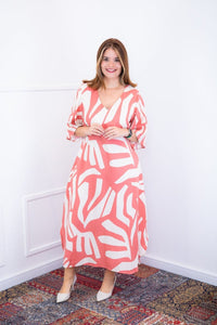 Vestido Luciana – Longuete em Viscolinho com Mangas Amplas e Bolsos - Naguirre Shop