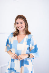 Vestido Luciana – Longuete em Viscolinho com Mangas Amplas e Bolsos - Naguirre Shop