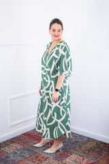 Vestido Luciana – Longuete em Viscolinho com Mangas Amplas e Bolsos - Naguirre Shop