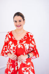 Vestido Luciana – Longuete em Viscolinho com Mangas Amplas e Bolsos - Naguirre Shop
