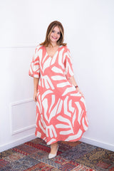 Vestido Luciana – Longuete em Viscolinho com Mangas Amplas e Bolsos - Naguirre Shop
