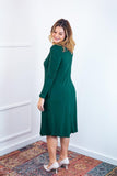 Vestido Madrid - Gola Oval Manga Longa - Naguirre Shop