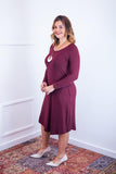 Vestido Madrid - Gola Oval Manga Longa - Naguirre Shop