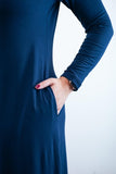Vestido Madrid - Gola Oval Manga Longa - Naguirre Shop