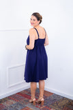 Vestido Malu – Alça Ajustável em Viscose Marrant com Saia Evasê e Bolsos - Naguirre Shop