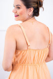 Vestido Malu – Alça Ajustável em Viscose Marrant com Saia Evasê e Bolsos - Naguirre Shop