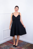 Vestido Malu – Alça Ajustável em Viscose Marrant com Saia Evasê e Bolsos - Naguirre Shop