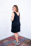 Vestido Mariana - Moletinho com Decote V e Bolsos Laterais - Naguirre Shop