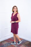 Vestido Mariana - Moletinho com Decote V e Bolsos Laterais - Naguirre Shop
