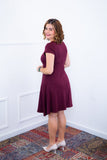 Vestido Melissa - Gola Redonda Acinturado em Viscolycra - Naguirre Shop