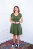 Vestido Melissa - Gola Redonda Acinturado em Viscolycra - Naguirre Shop