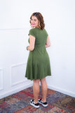 Vestido Melissa - Gola Redonda Acinturado em Viscolycra - Naguirre Shop