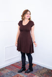 Vestido Melissa - Gola Redonda Acinturado em Viscolycra - Naguirre Shop