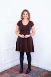 Vestido Melissa - Gola Redonda Acinturado em Viscolycra - Naguirre Shop