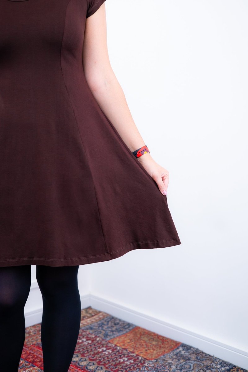 Vestido Melissa - Gola Redonda Acinturado em Viscolycra - Naguirre Shop