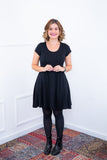 Vestido Melissa - Gola Redonda Acinturado em Viscolycra - Naguirre Shop