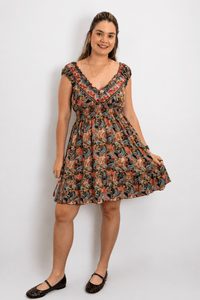 Vestido Midi Ciganinha com Lastex Estilo Boho Zanzíbar - Naguirre Shop