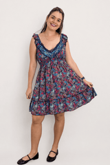 Vestido Midi Ciganinha com Lastex Estilo Boho Zanzíbar - Naguirre Shop