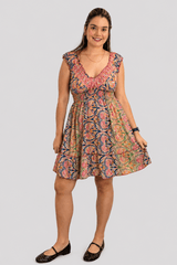 Vestido Midi Ciganinha com Lastex Estilo Boho Zanzíbar - Naguirre Shop