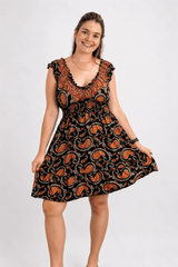 Vestido Midi Ciganinha com Lastex Estilo Boho Zanzíbar - Naguirre Shop