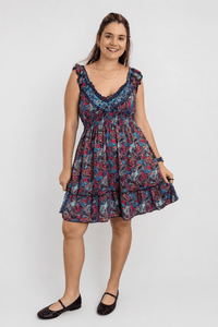 Vestido Midi Ciganinha com Lastex Estilo Boho Zanzíbar - Naguirre Shop