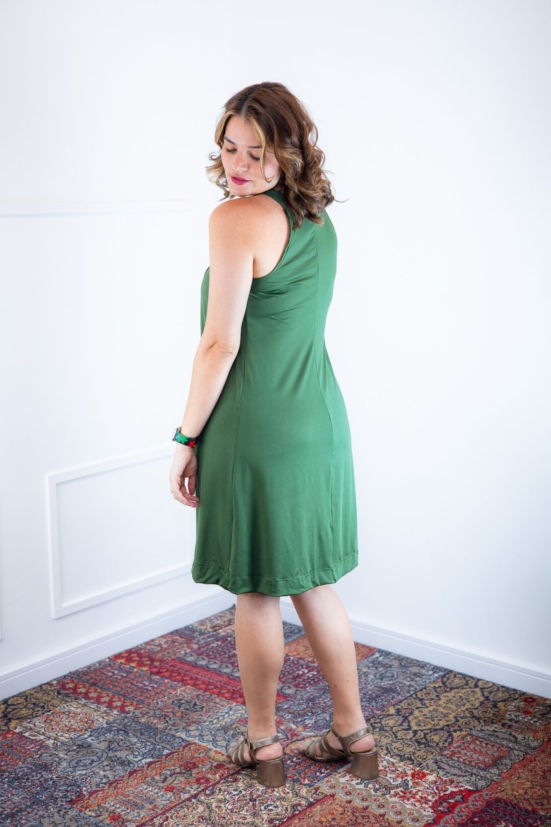 Vestido Mila – Malha Confort Midi com Alça Nadador - Naguirre Shop