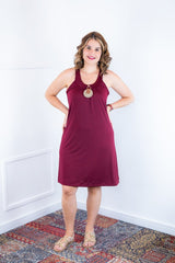 Vestido Mila – Malha Confort Midi com Alça Nadador - Naguirre Shop