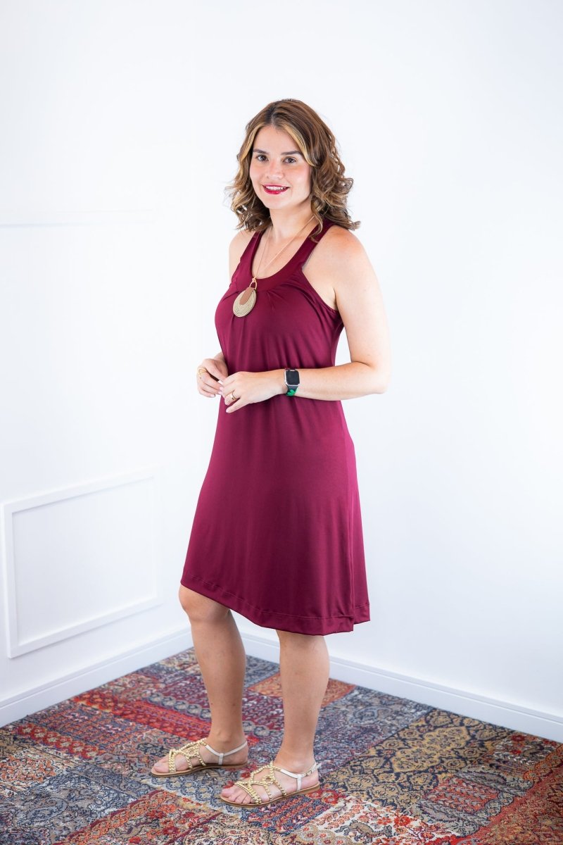 Vestido Mila – Malha Confort Midi com Alça Nadador - Naguirre Shop