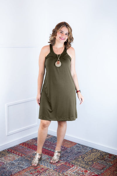 Vestido Mila – Malha Confort Midi com Alça Nadador - Naguirre Shop