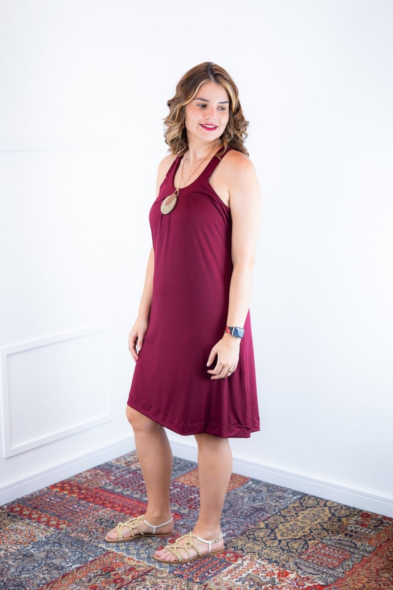 Vestido Mila – Malha Confort Midi com Alça Nadador - Naguirre Shop