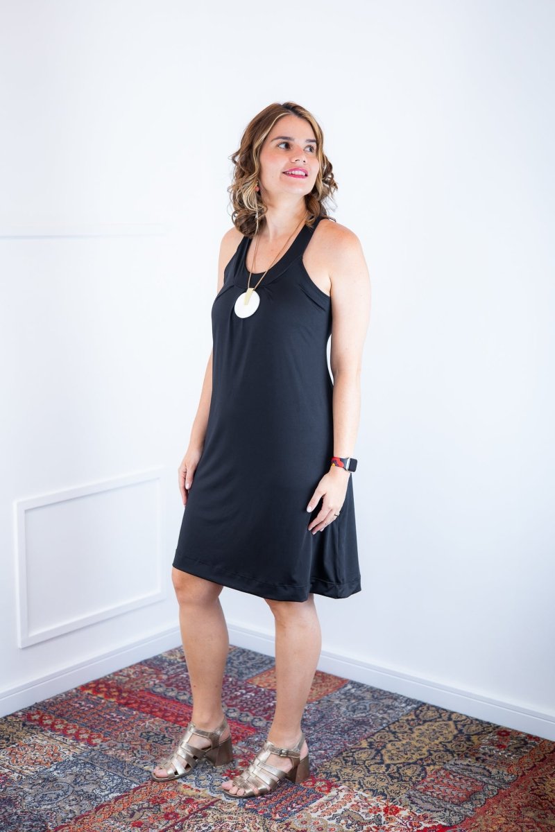 Vestido Mila – Malha Confort Midi com Alça Nadador - Naguirre Shop
