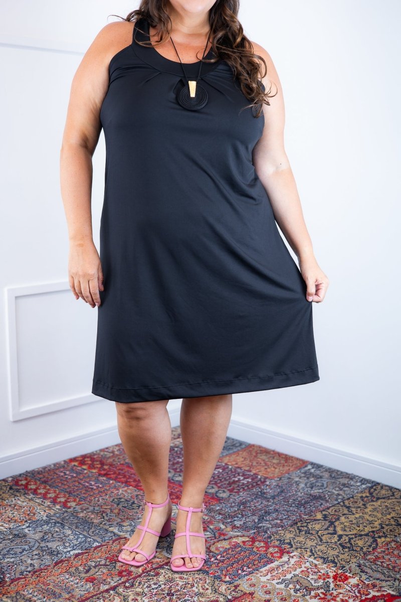 Vestido Mila – Malha Confort Midi com Alça Nadador - Naguirre Shop