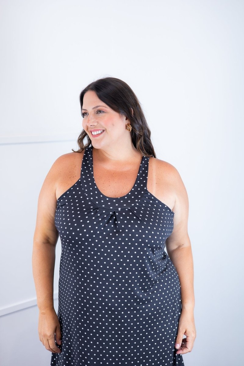 Vestido Mila – Malha Confort Midi com Alça Nadador - Naguirre Shop