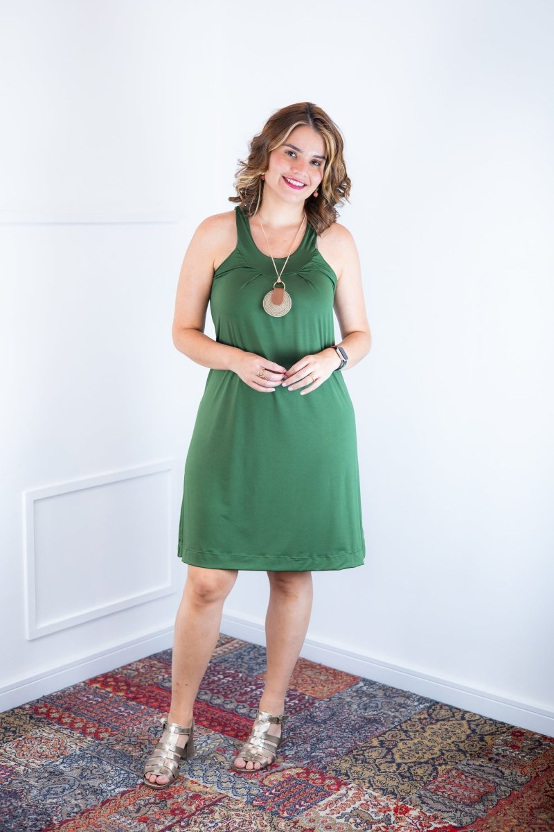 Vestido Mila – Malha Confort Midi com Alça Nadador - Naguirre Shop