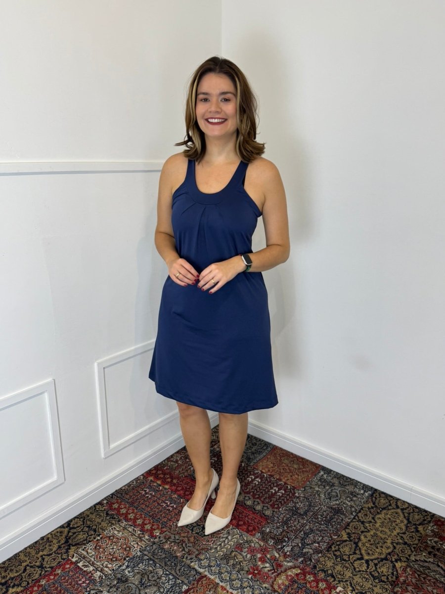 Vestido Mila – Malha Confort Midi com Alça Nadador - Naguirre Shop