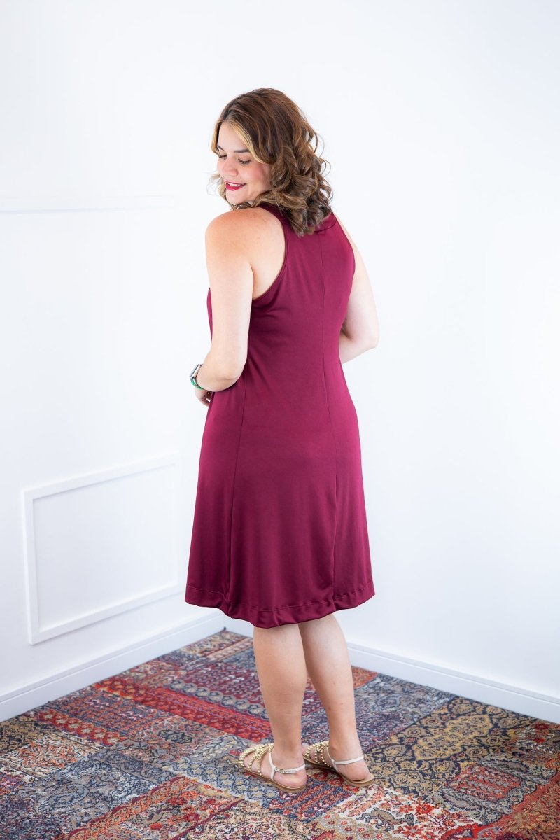 Vestido Mila – Malha Confort Midi com Alça Nadador - Naguirre Shop