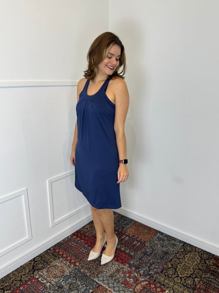 Vestido Mila – Malha Confort Midi com Alça Nadador - Naguirre Shop