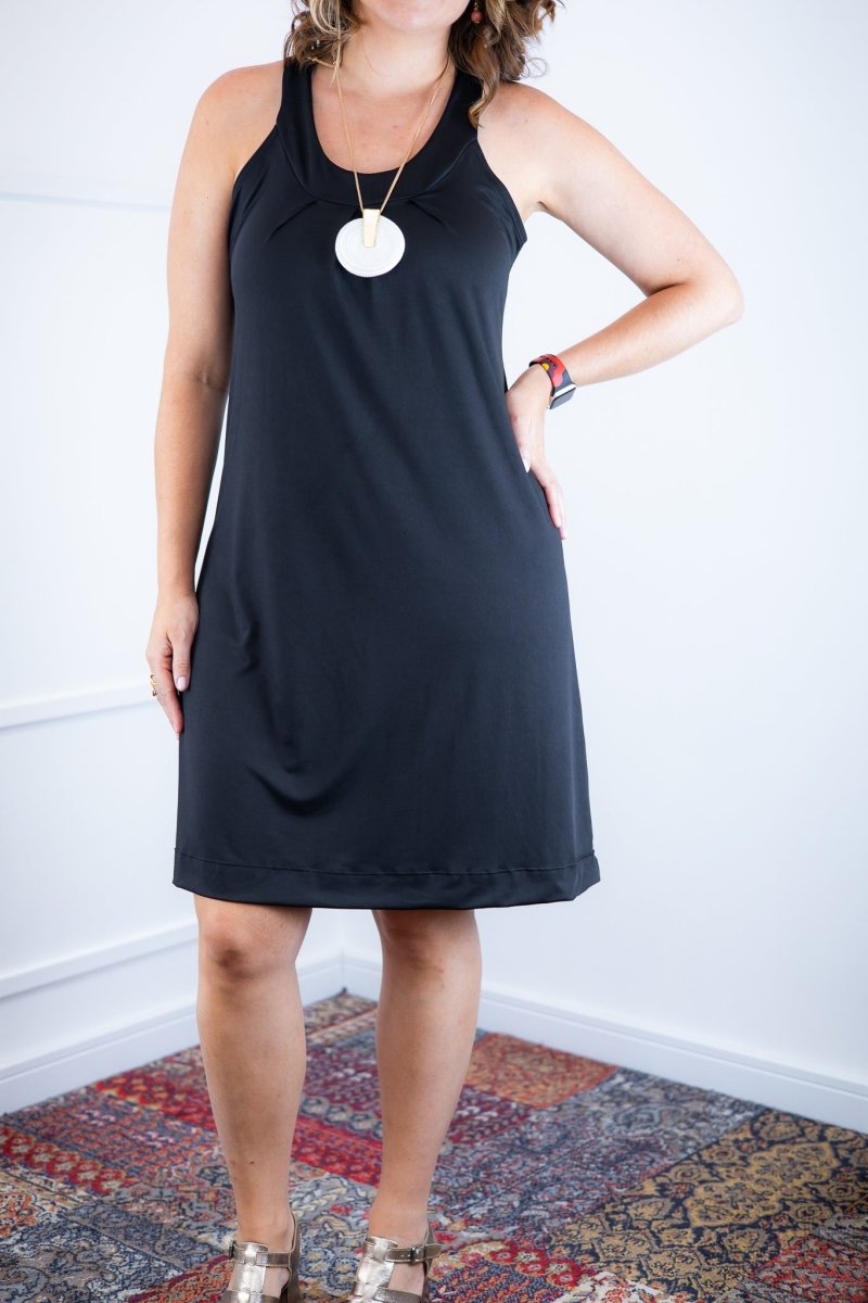 Vestido Mila – Malha Confort Midi com Alça Nadador - Naguirre Shop