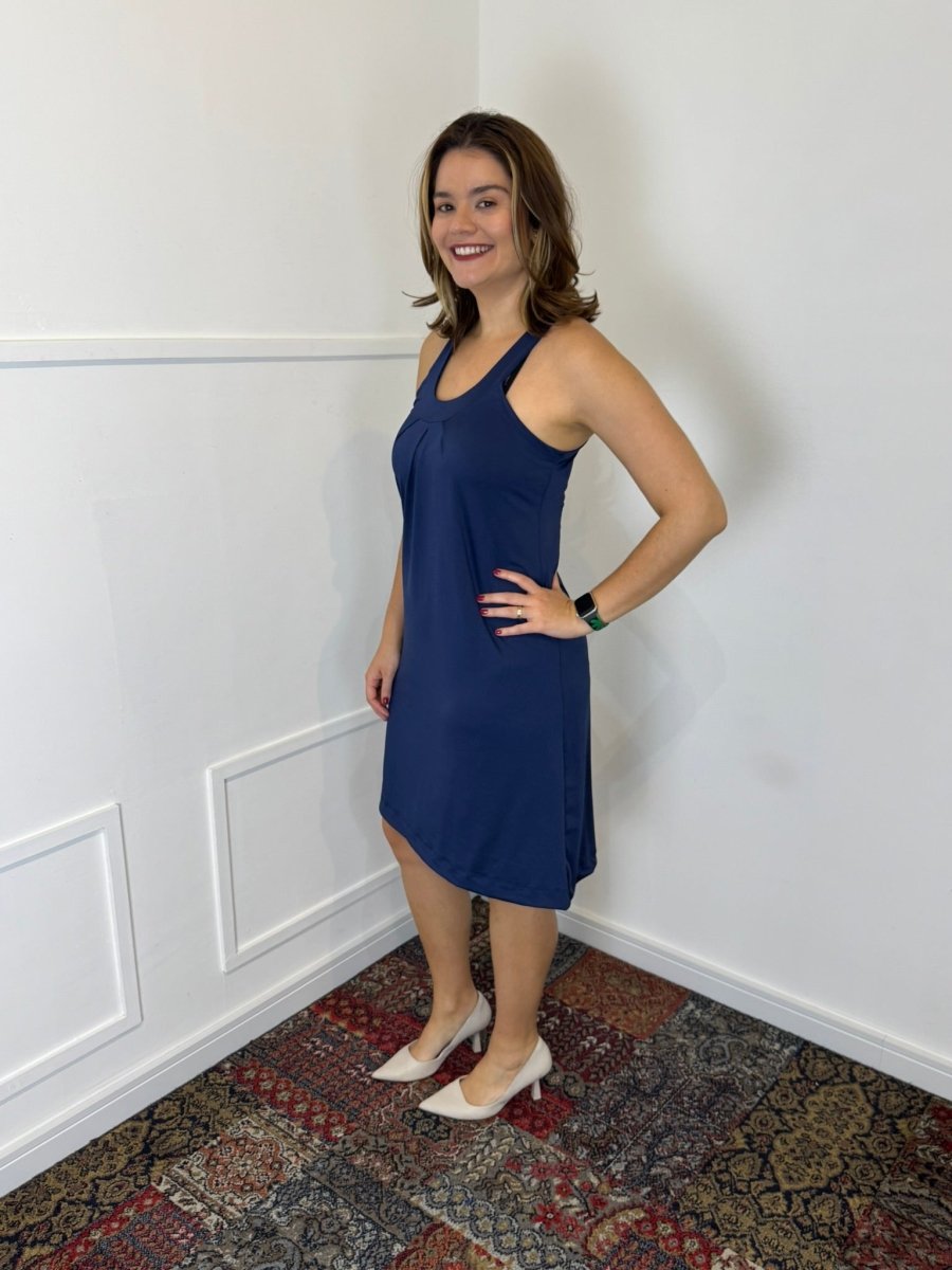 Vestido Mila – Malha Confort Midi com Alça Nadador - Naguirre Shop