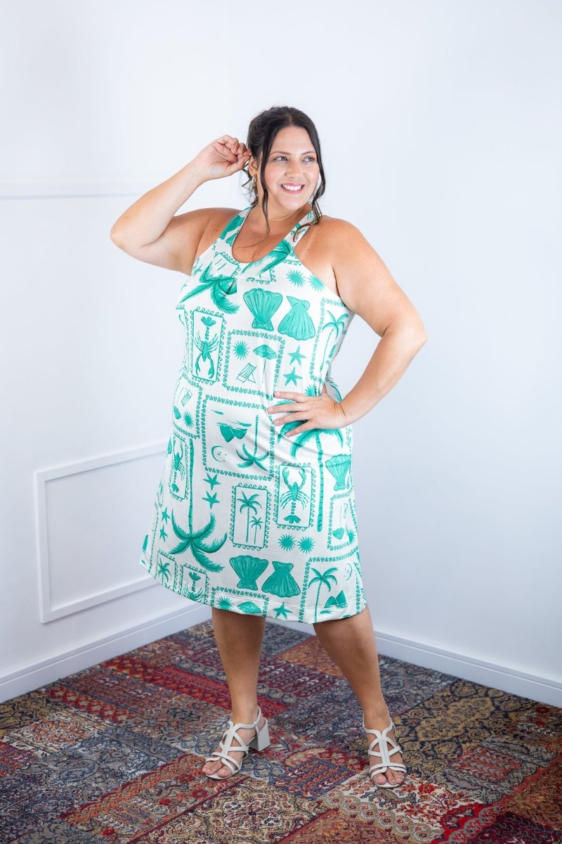 Vestido Mila – Malha Confort Midi com Alça Nadador - Naguirre Shop
