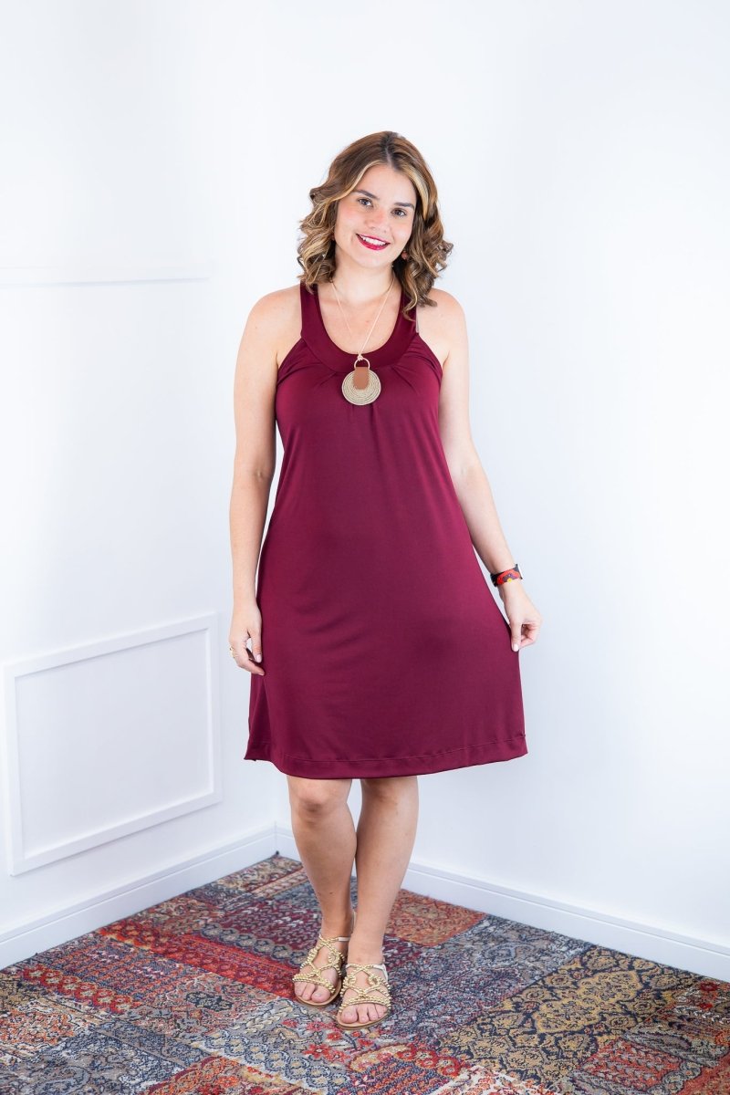 Vestido Mila – Malha Confort Midi com Alça Nadador - Naguirre Shop