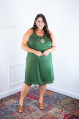 Vestido Mila – Malha Confort Midi com Alça Nadador - Naguirre Shop