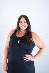 Vestido Mila – Malha Confort Midi com Alça Nadador - Naguirre Shop