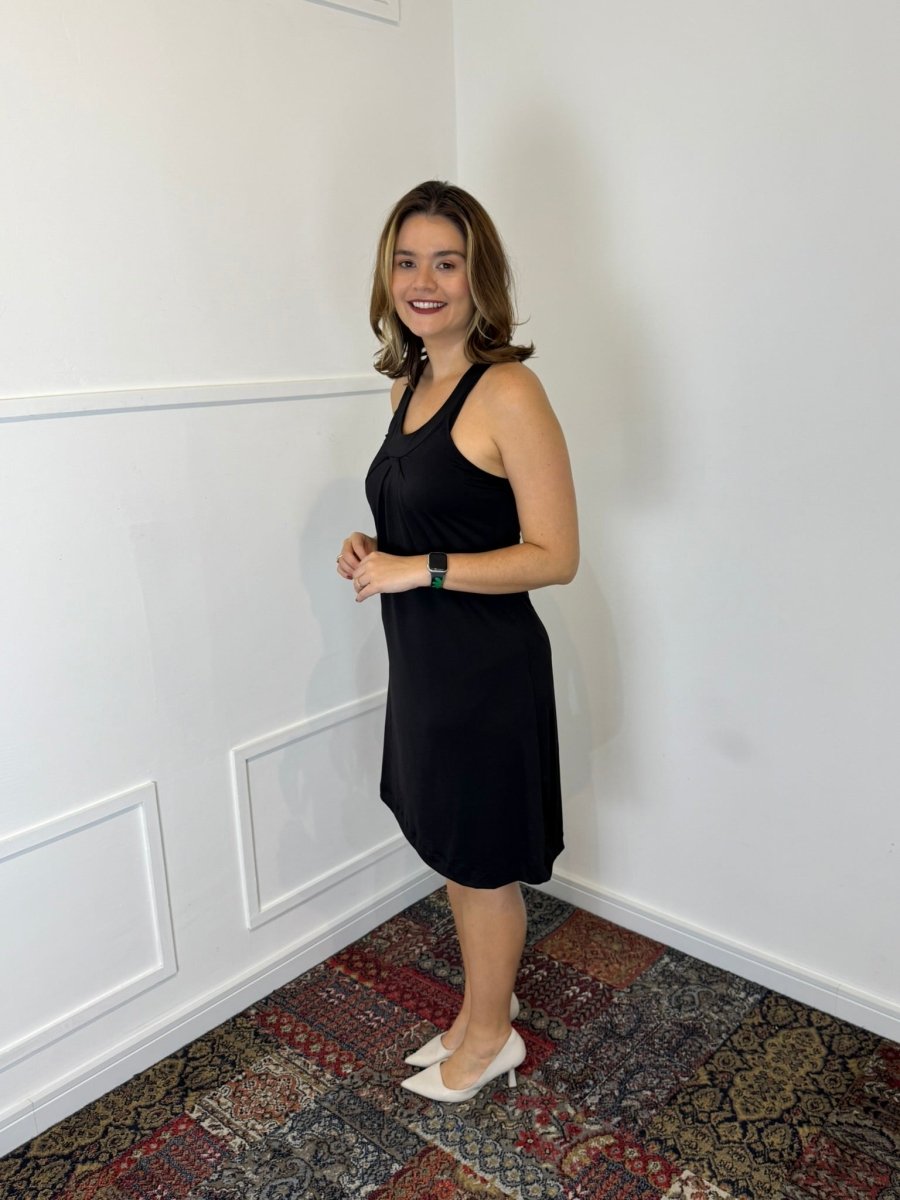 Vestido Mila – Malha Confort Midi com Alça Nadador - Naguirre Shop