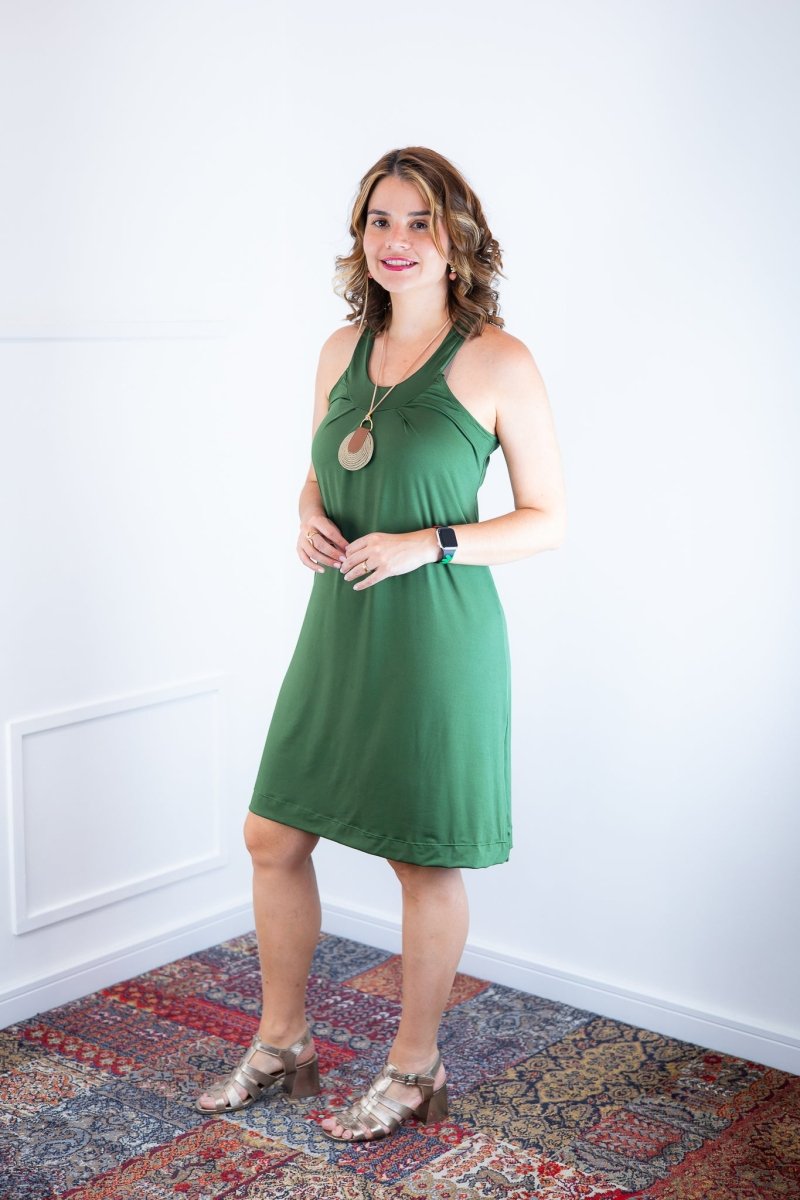 Vestido Mila – Malha Confort Midi com Alça Nadador - Naguirre Shop
