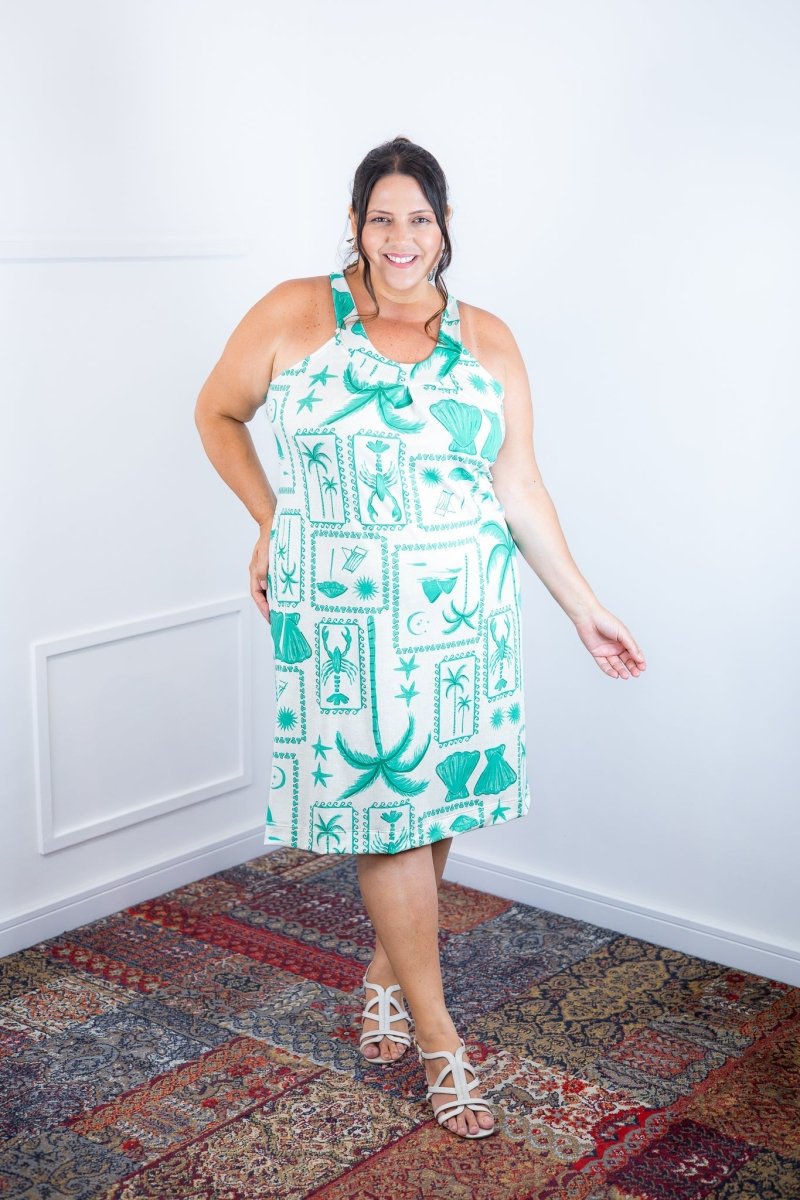 Vestido Mila – Malha Confort Midi com Alça Nadador - Naguirre Shop