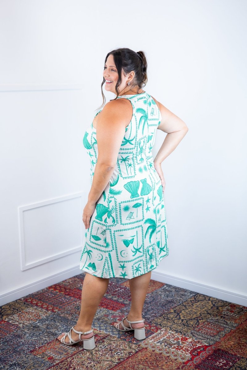 Vestido Mila – Malha Confort Midi com Alça Nadador - Naguirre Shop