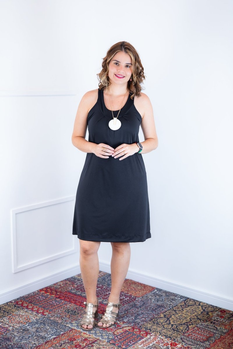 Vestido Mila – Malha Confort Midi com Alça Nadador - Naguirre Shop