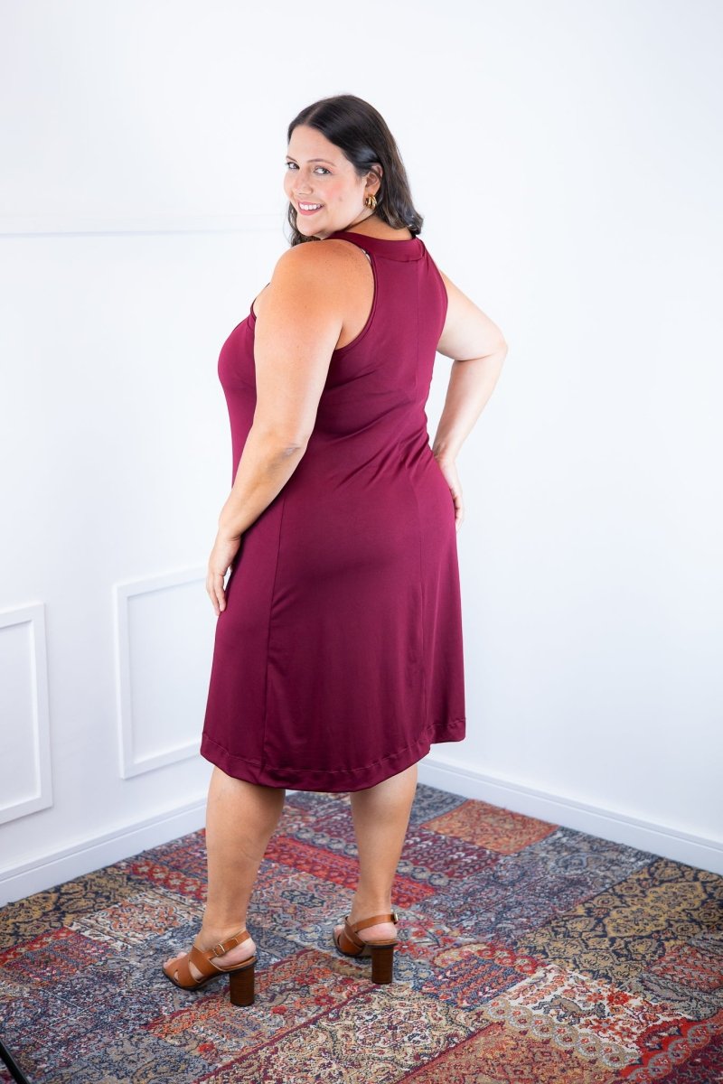 Vestido Mila – Malha Confort Midi com Alça Nadador - Naguirre Shop