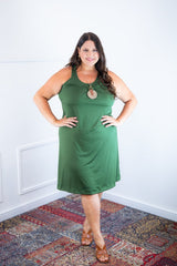 Vestido Mila – Malha Confort Midi com Alça Nadador - Naguirre Shop